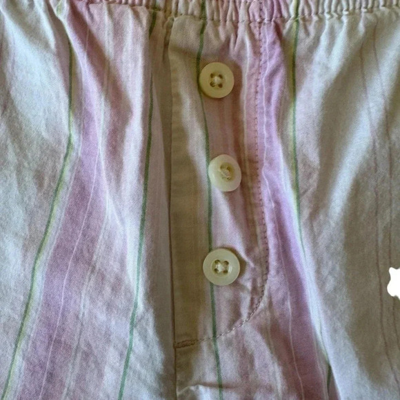 Gap Lightweight Cotton Pink White Strips Pull on Sleepwear Shorts SZ XS #2177 - Picture 2 of 11